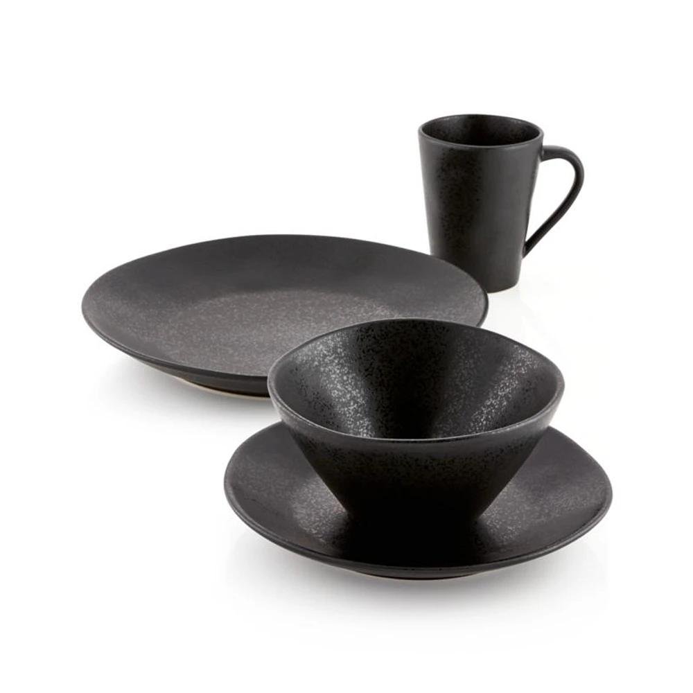 Marin 4-Piece Matte Black Place Setting