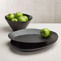 Marin Matte Black Small Oval Platter