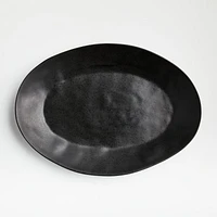 Marin Matte Black Small Oval Platter