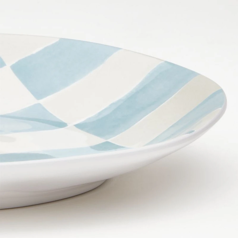 Marin Checkered Blue Melamine Salad Plate