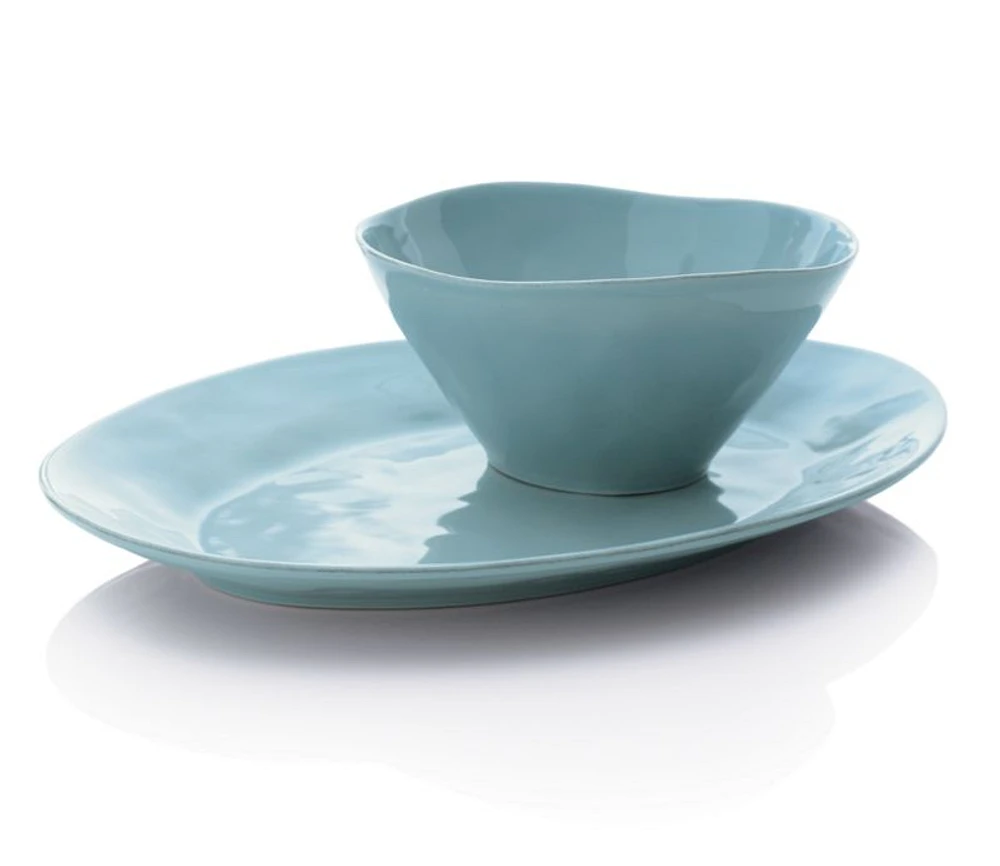 Marin Blue Small Oval Platter