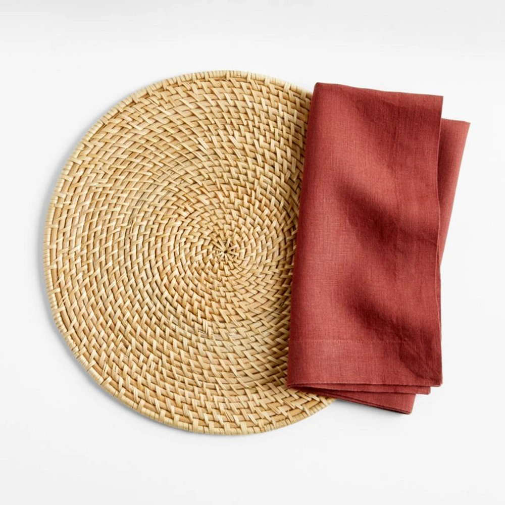 Marin Plum Red EUROPEAN FLAX ™-Certified Linen Napkin