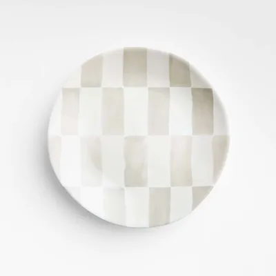 Marin Checkered Grey Melamine Salad Plate