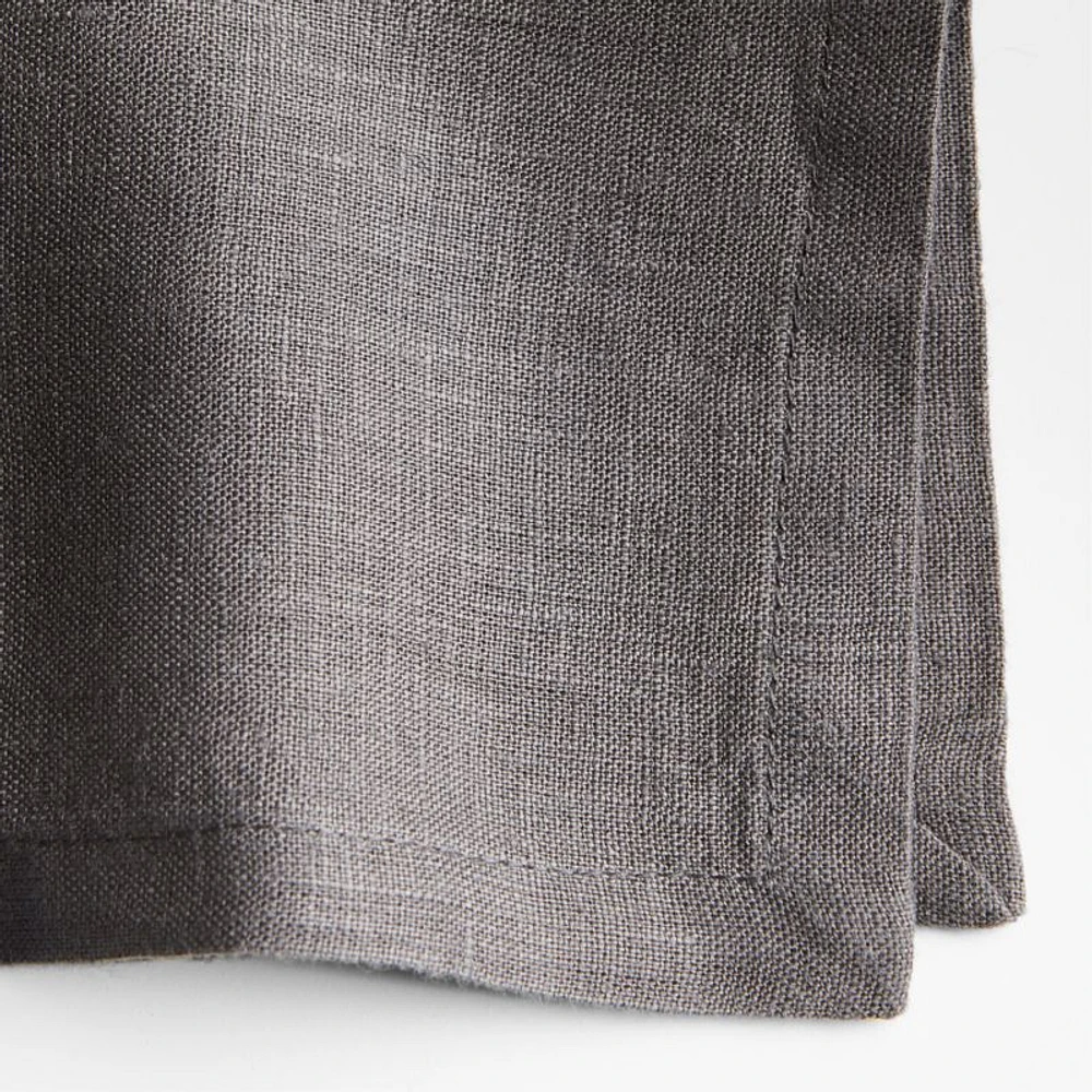 Marin Storm Grey EUROPEAN FLAX ™-Certified Linen Cocktail Napkins, Set of 4