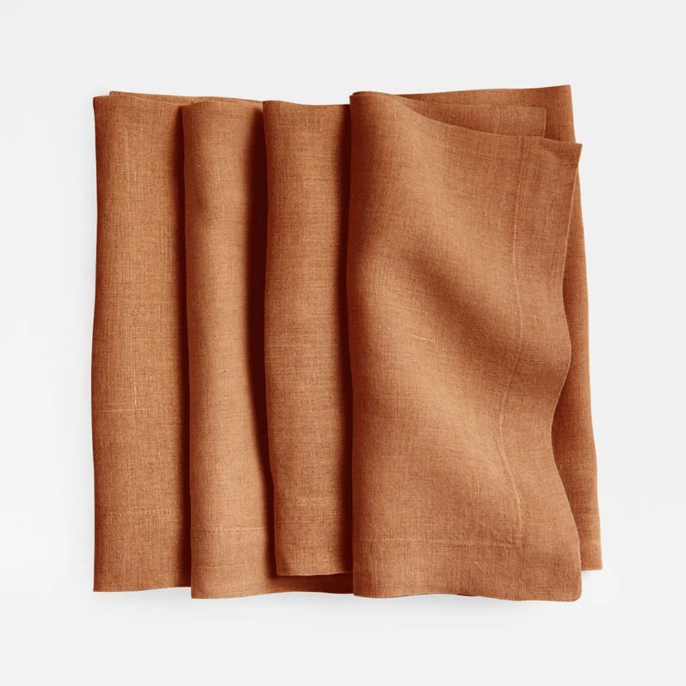 Marin Almond Brown EUROPEAN FLAX ™-Certified Linen Napkins