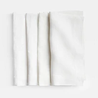 Marin Crisp White Linen Napkin, Set of 4