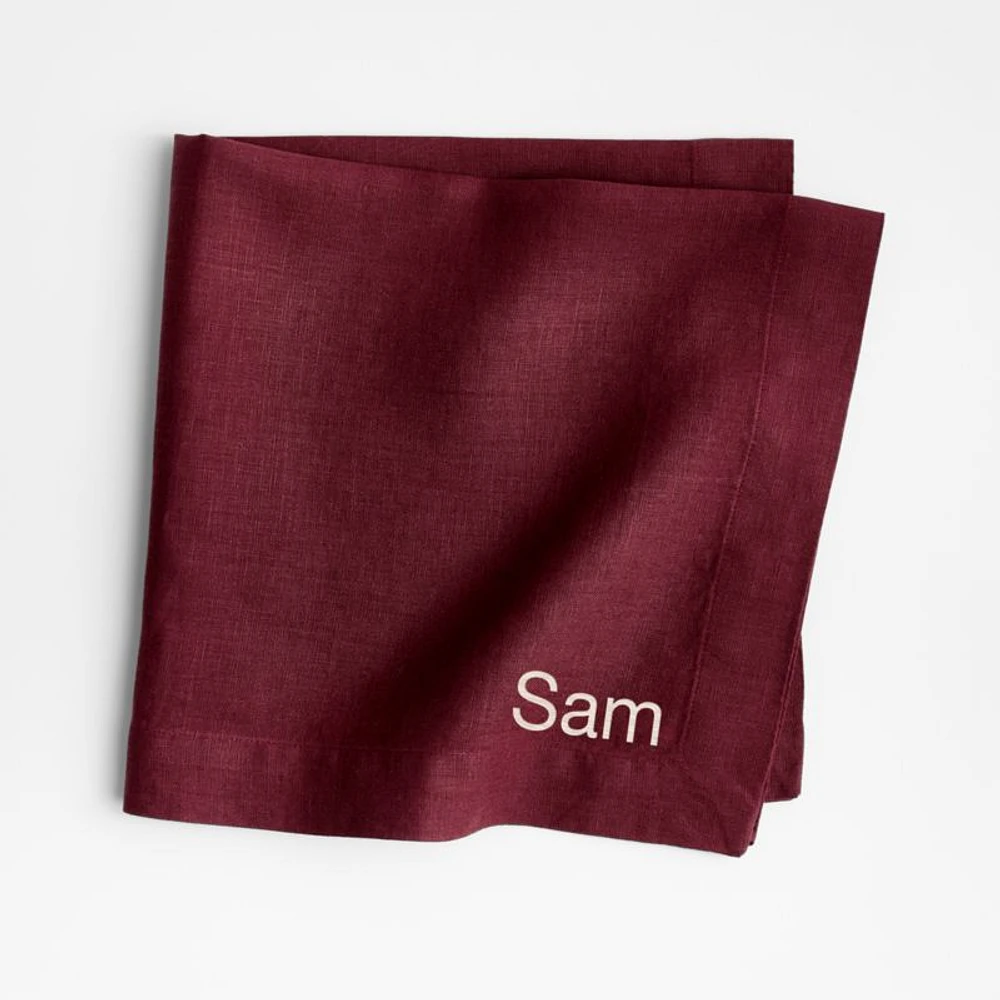 Marin Merlot Red EUROPEAN FLAX ™-Certified Linen Napkin