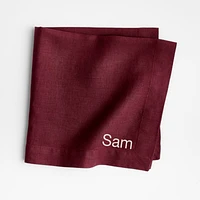 Marin Merlot Red EUROPEAN FLAX ™-Certified Linen Napkin