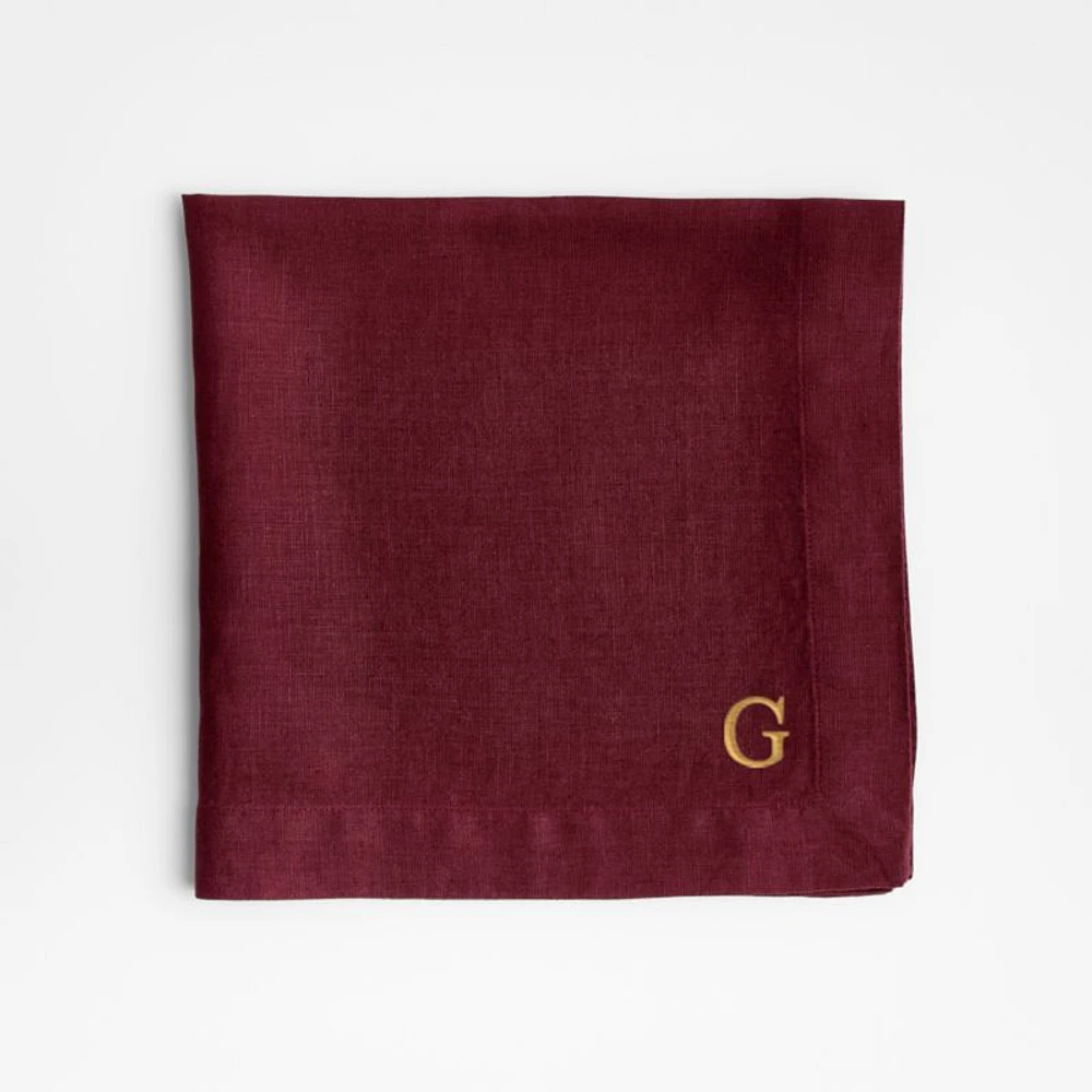 Marin Merlot Red EUROPEAN FLAX ™-Certified Linen Napkin