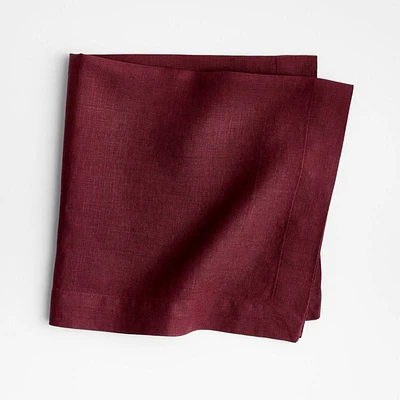Marin Merlot Red EUROPEAN FLAX ™-Certified Linen Napkin