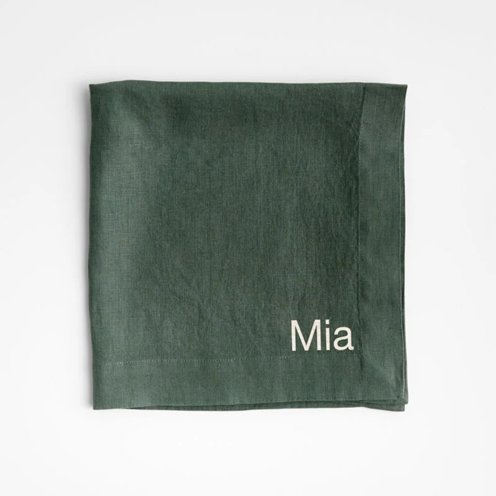 Marin Pine Green EUROPEAN FLAX ™-Certified Linen Napkin