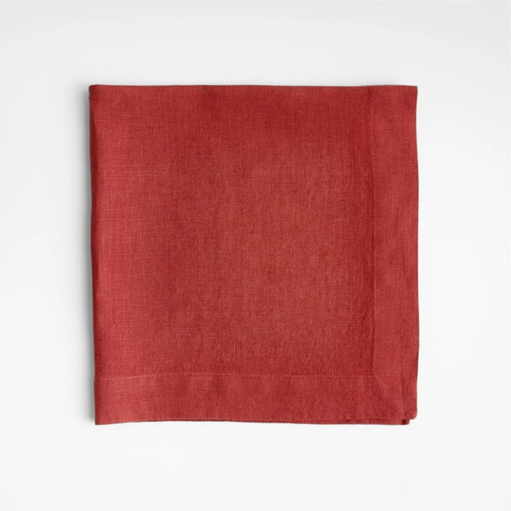 Marin Plum Red EUROPEAN FLAX ™-Certified Linen Napkin