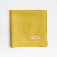 Marin Olive Yellow Linen Napkin