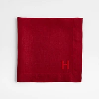 Marin Luminous Red EUROPEAN FLAX ™-Certified Linen Dinner Napkin