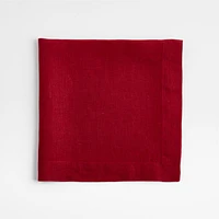 Marin Luminous Red EUROPEAN FLAX ™-Certified Linen Dinner Napkin