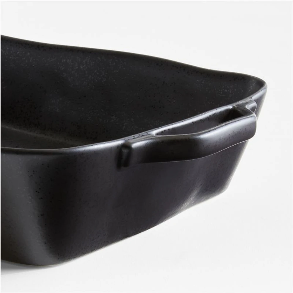 Marin Large Matte Black Ceramic Baking Dish