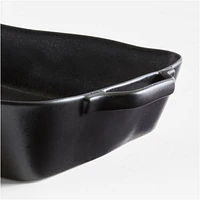 Marin Large Matte Black Ceramic Baking Dish