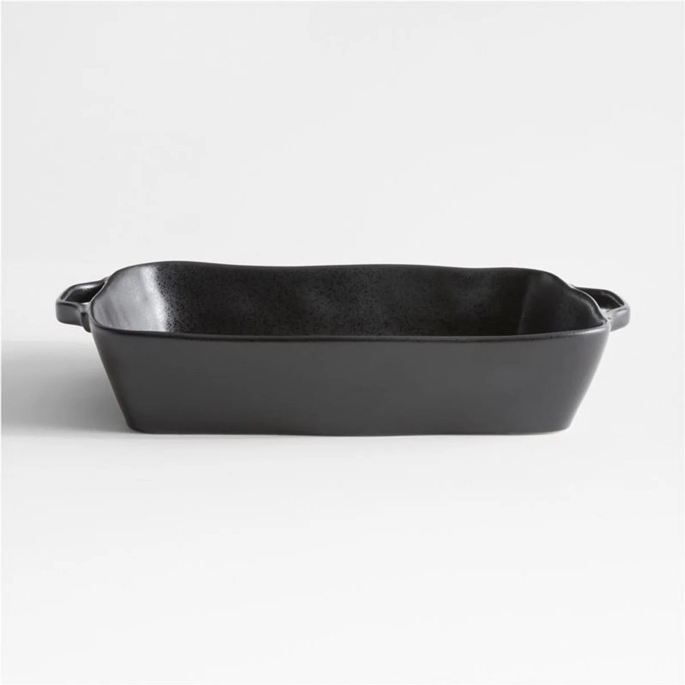 Marin Large Matte Black Ceramic Baking Dish