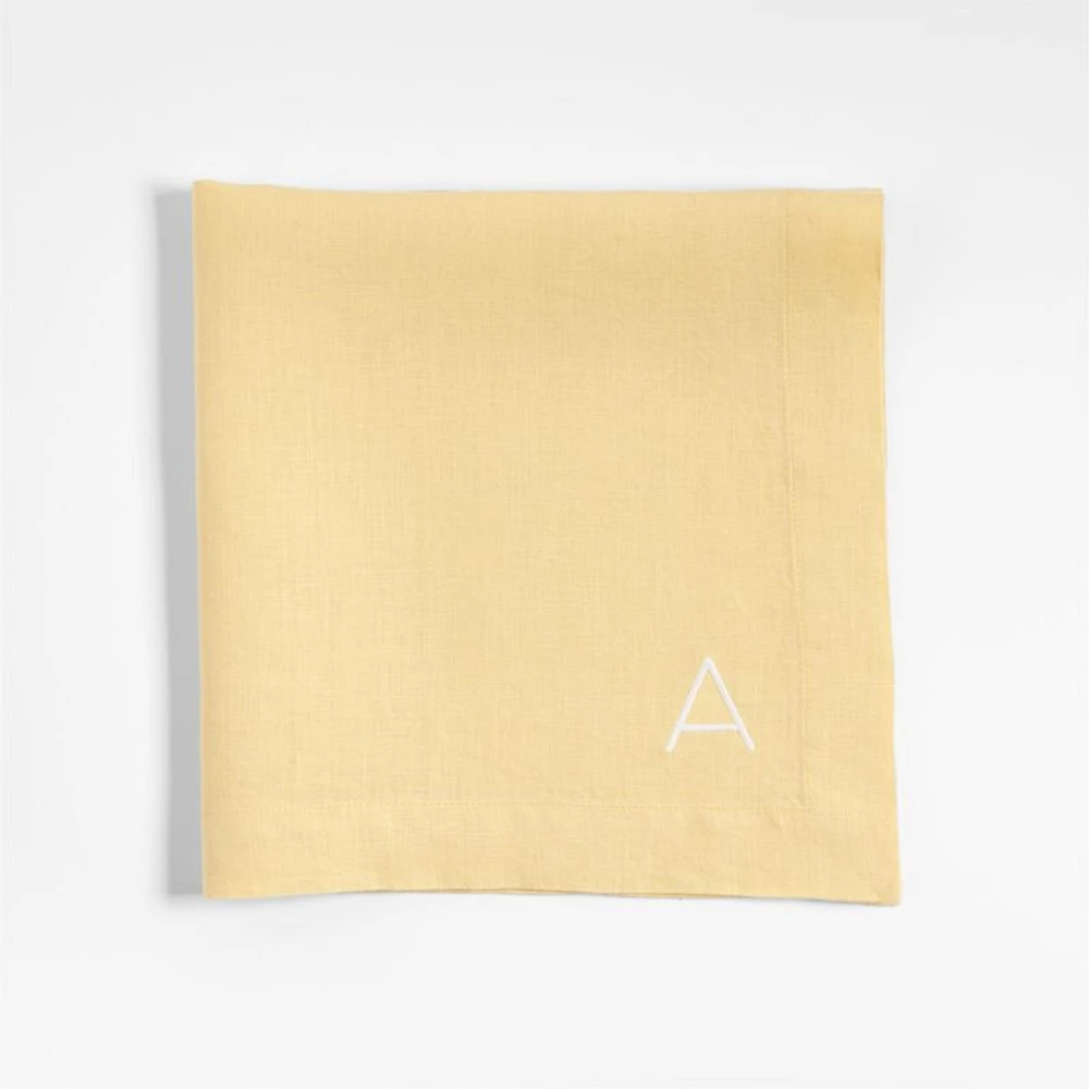 Marin Straw Yellow EUROPEAN FLAX ™-Certified Linen Napkin