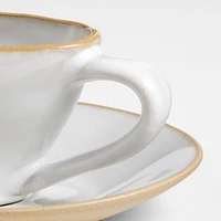 Marin White Recycled Stoneware Gravy Boat with Sauer