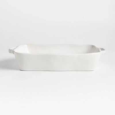 Marin 13.5"x10" White Large Baker with Handles