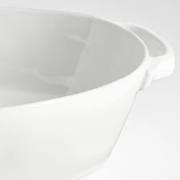 Marin 10"x13.75" White Oval Baker with Handles