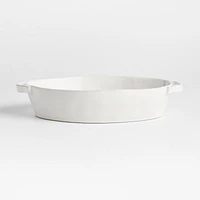 Marin 10"x13.75" White Oval Baker with Handles