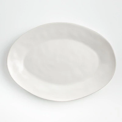 Marin White Large Oval Serving Platter