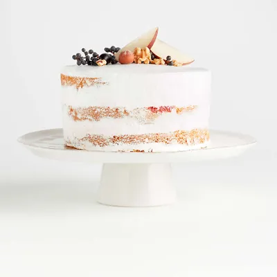 Marin White Large Pedestal Cake Stand