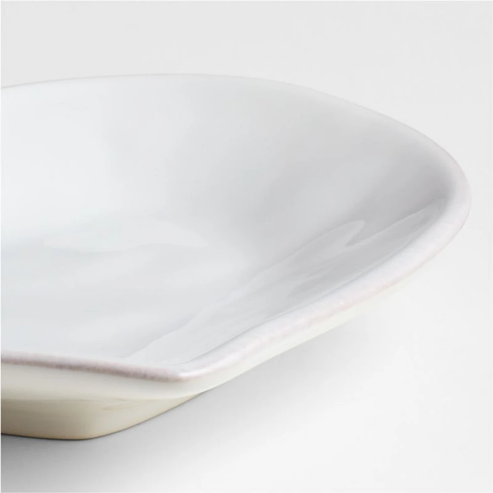 Marin White Stoneware 11" Heart Salad Plate