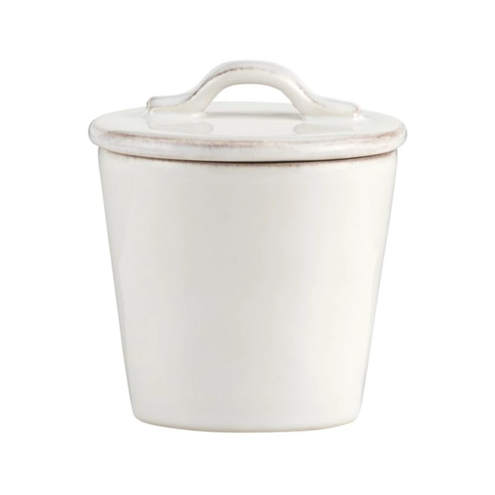 Marin White Sugar Bowl with Lid