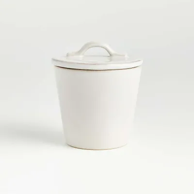 Marin White Sugar Bowl with Lid