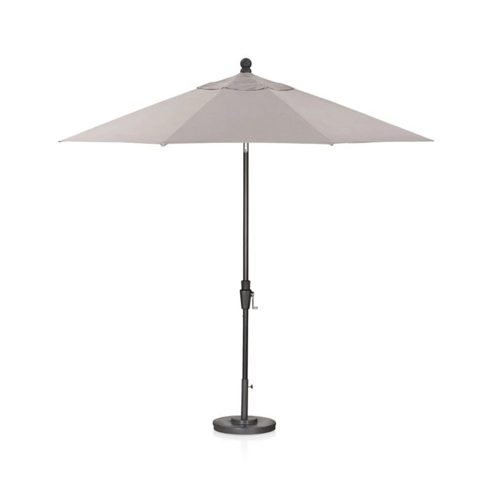 9' Round Sunbrella ® Silver Outdoor Patio Umbrella Canopy