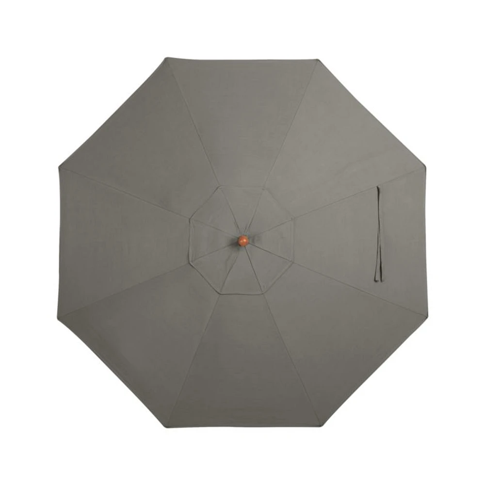 9' Round Sunbrella ® Graphite Outdoor Patio Umbrella with Eucalyptus Frame
