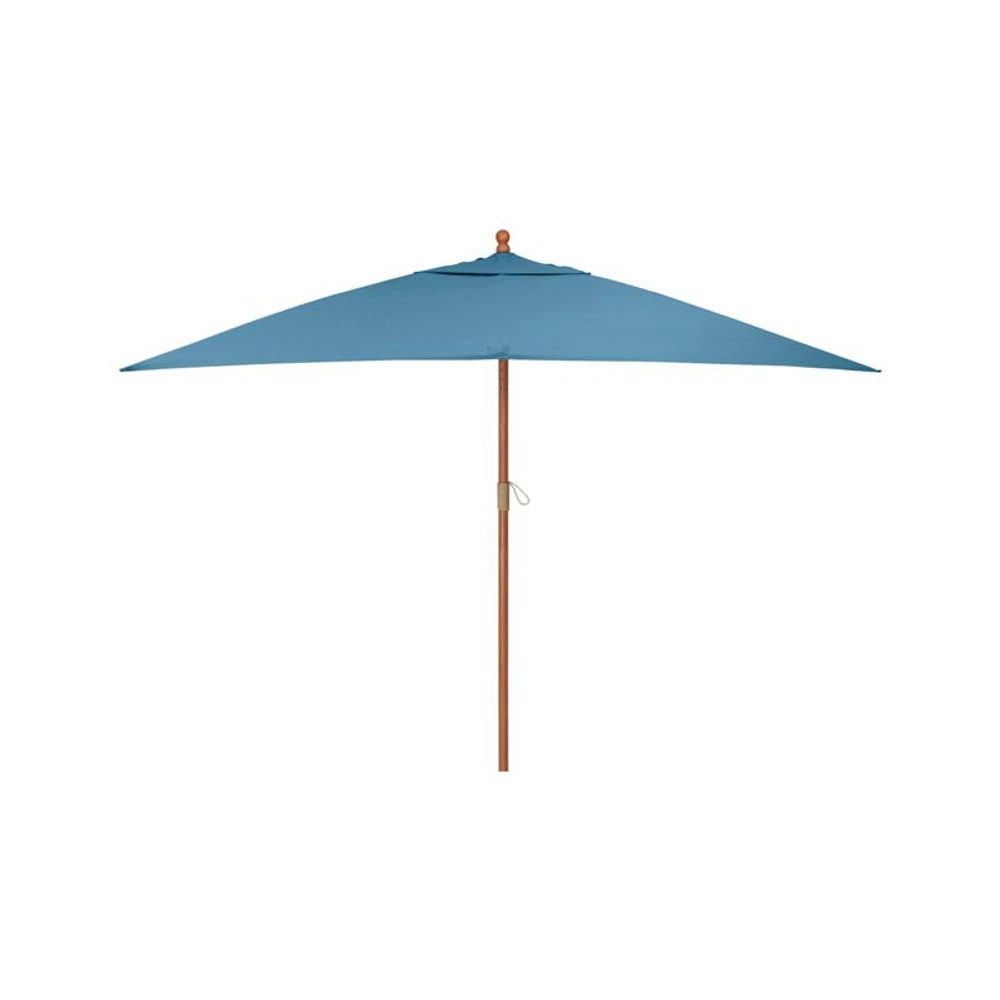 10' Rectangular Sunbrella ® Sapphire Outdoor Patio Umbrella with Eucalyptus Frame