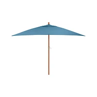 10' Rectangular Sunbrella ® Sapphire Outdoor Patio Umbrella with Eucalyptus Frame
