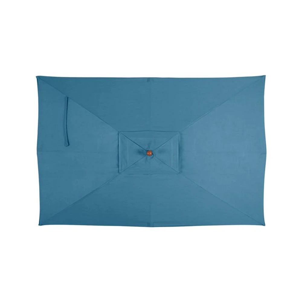 10' Rectangular Sunbrella ® Sapphire Outdoor Patio Umbrella with Eucalyptus Frame
