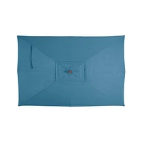 10' Rectangular Sunbrella ® Sapphire Outdoor Patio Umbrella with Eucalyptus Frame