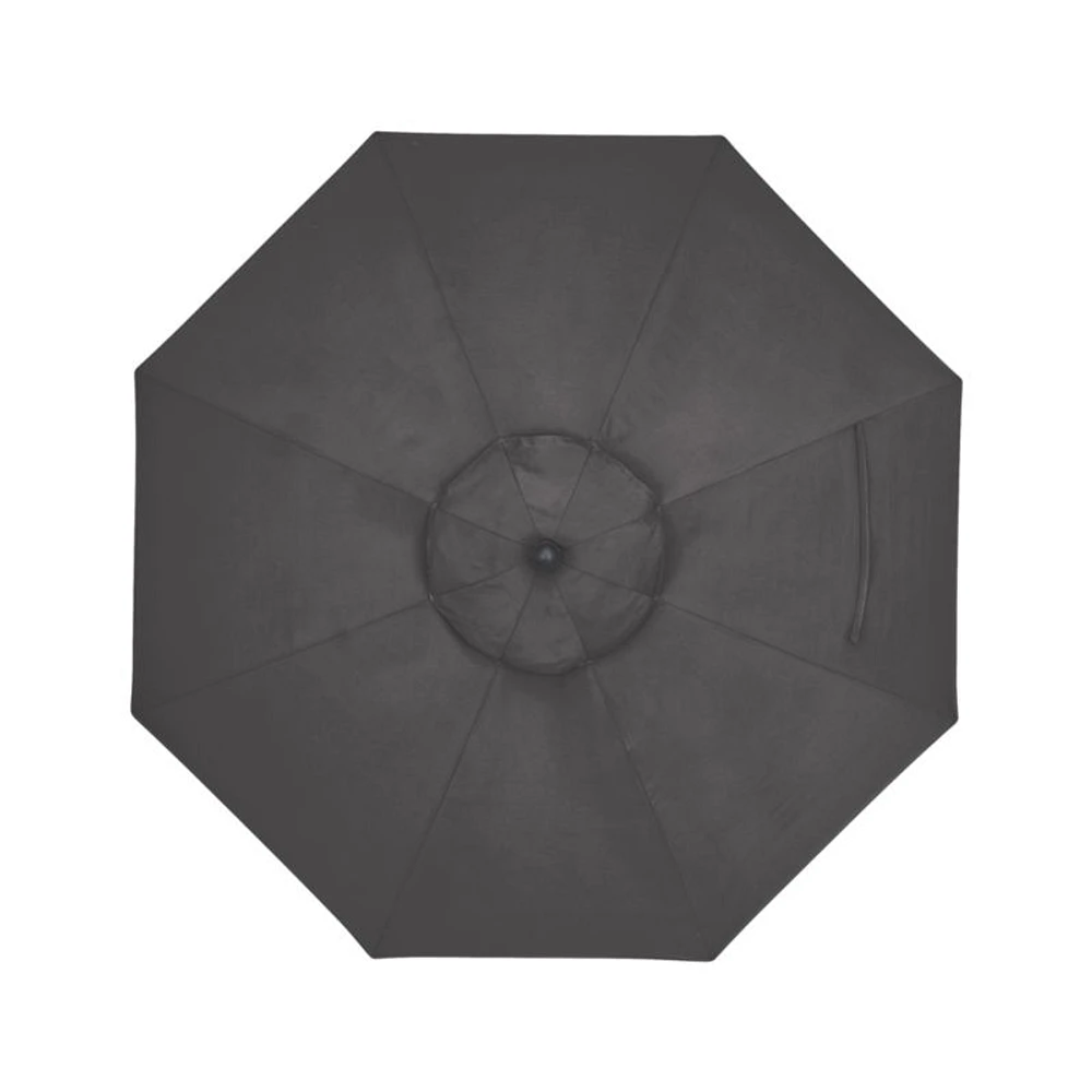 9' Round Sunbrella ® Charcoal Outdoor Patio Umbrella with Tilt Black Frame