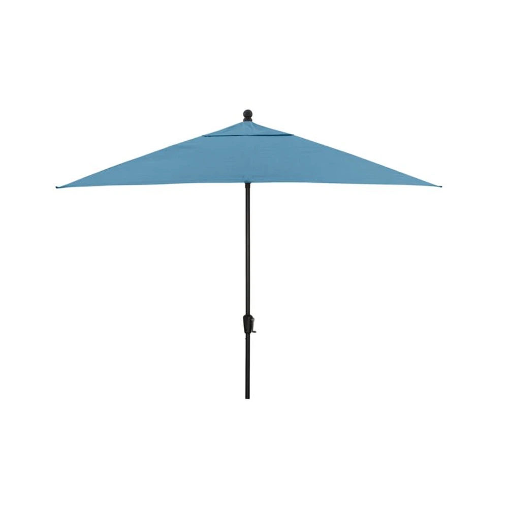 10' Rectangular Sunbrella ® Sapphire Outdoor Patio Umbrella with Black Frame