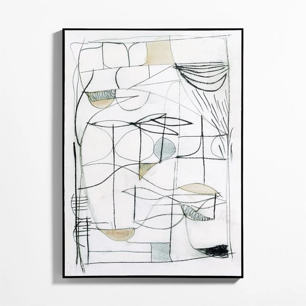 "Markmaking" by Dan Hobday Canvas 65"x47" Framed Wall Art Print
