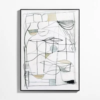 "Markmaking" by Dan Hobday Canvas 65"x47" Framed Wall Art Print