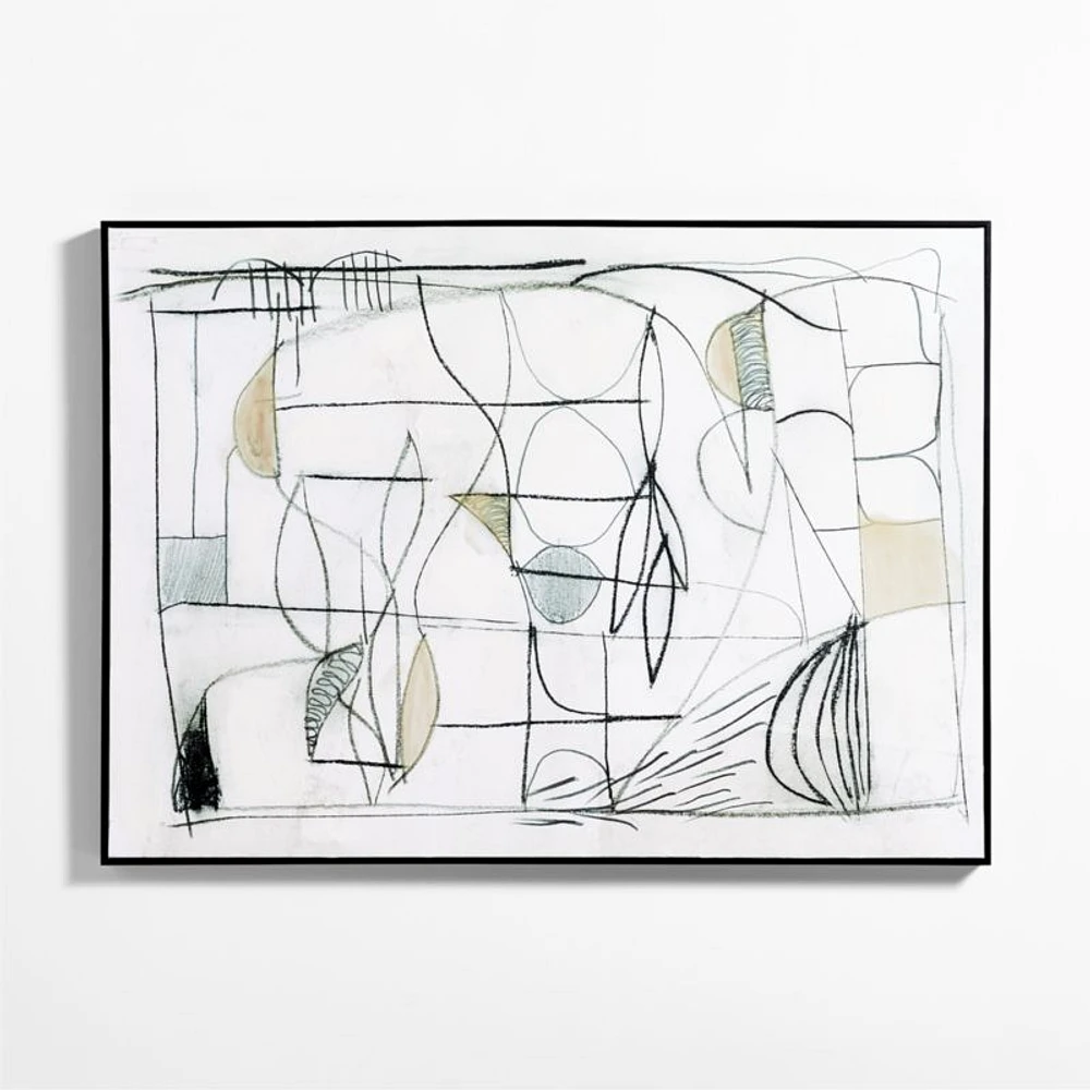"Markmaking" by Dan Hobday Canvas 65"x47" Framed Wall Art Print