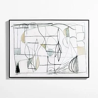 "Markmaking" by Dan Hobday Canvas 65"x47" Framed Wall Art Print