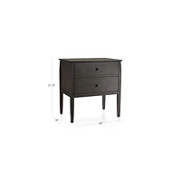 Mason Shadow 2-Drawer Grey Nightstand