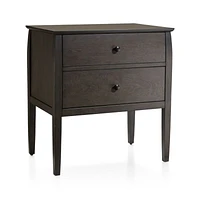 Mason Shadow 2-Drawer Grey Nightstand