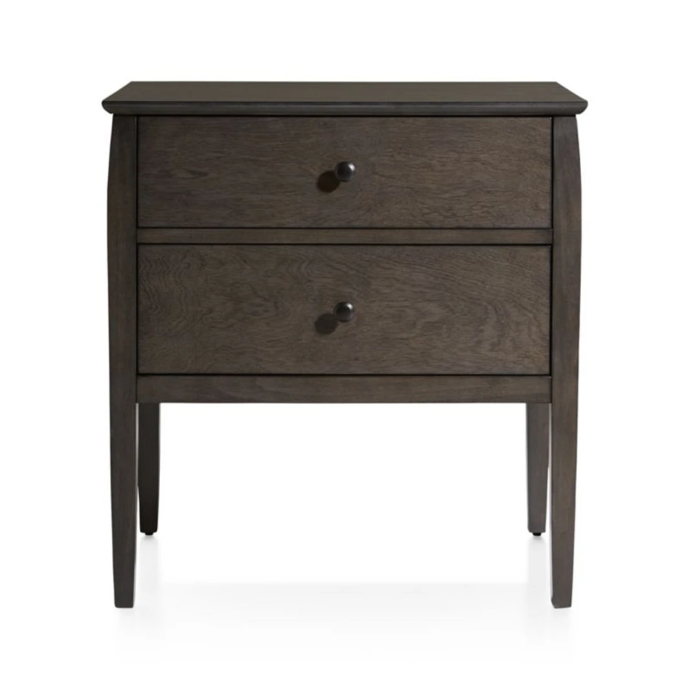 Mason Shadow 2-Drawer Grey Nightstand