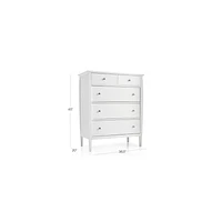 Mason White 5-Drawer Chest