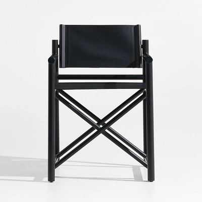 Mast Charcoal Leather Director's Chair by Leanne Ford