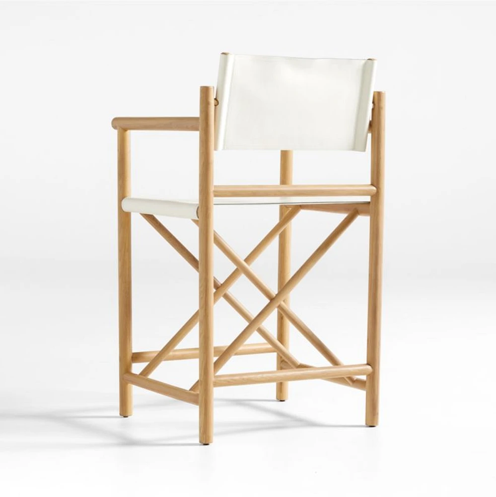 Mast Leather Director's Counter Stool by Leanne Ford